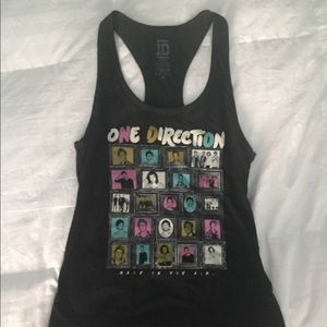 One Direction racer back  black tank M